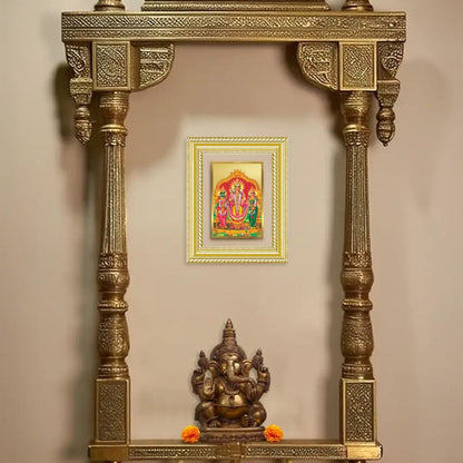 Diviniti 24K Gold Plated Murugan Velli (Classic) Divine Wall and Table Top Frame for Home Mandir & Office Decor | Luxury Spiritual Gift