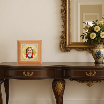 Portrait on Gold | Immortalise Your Classic Round Photo Frame in 24K Gold Plated Foil