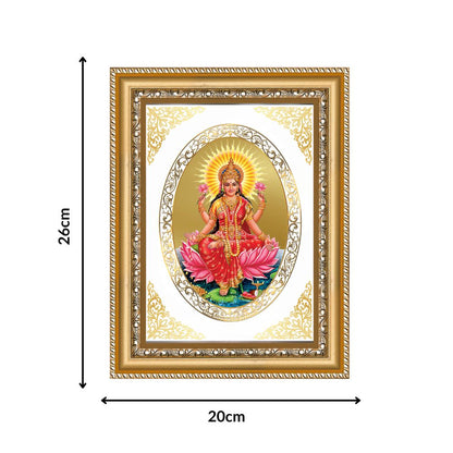 Goddess Lakshmi | Divine Prosperity Wall & Tabletop Royal Photo Frame in 24K Gold Plated Foil