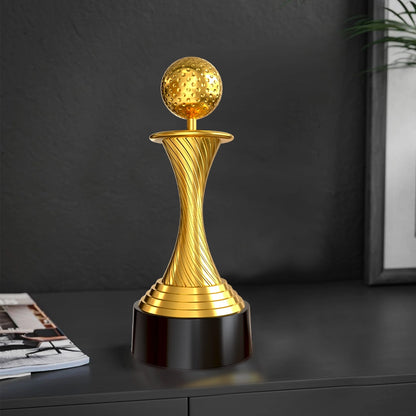 Diviniti 24K Gold Plated Swing Golf Trophy | Victory Round Trophy for Golf Champions | Premium Sports Award