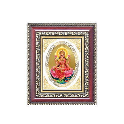 Goddess Lakshmi Divine Wealth & Prosperity Sacred Royal Tabletop Frame in 24K Gold Plated Foil