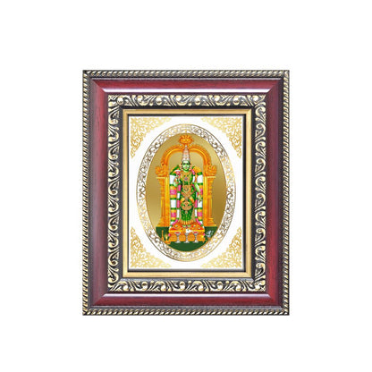 Goddess Meenakshi Amman Divine Madurai Sacred Power & Blessings Royal Tabletop Frame in 24K Gold Plated Foil