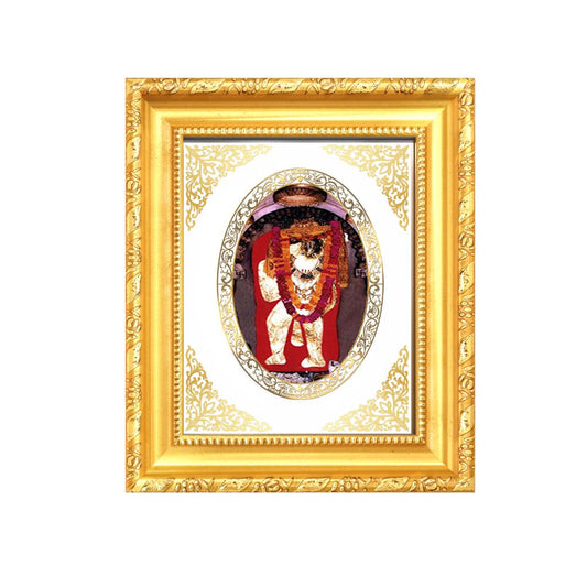 Mehandipur Balaji Divine Hanuman Sacred Protection & Negative Energy Removal Royal Tabletop Frame in 24K Gold Plated Foil
