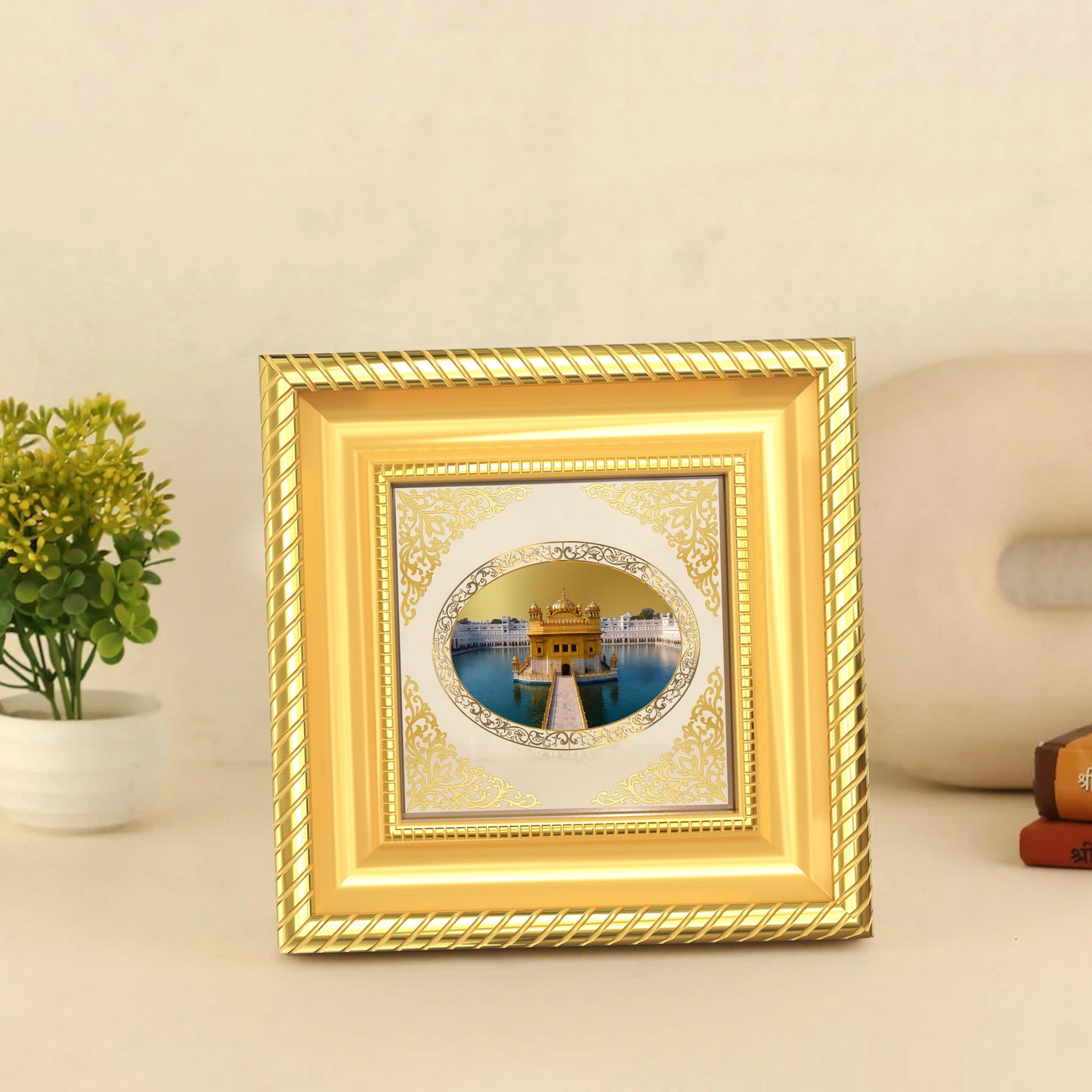 Golden Temple | Sacred Sikh Shrine Royal Tabletop Photo Frame in 24K Gold Plated Foil