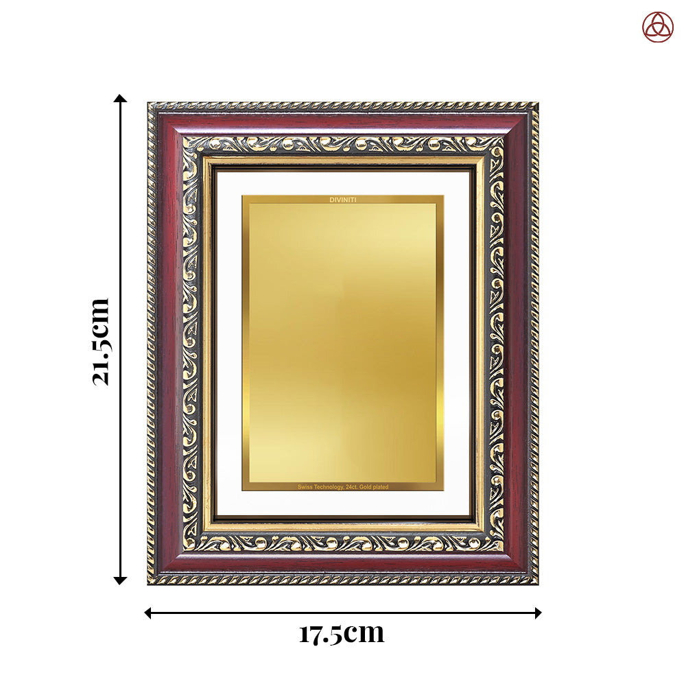 Diviniti Double Glass Frame Personalised Wall Photo Frame in 24K Gold Plated Foil