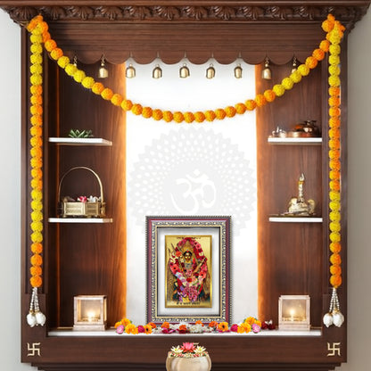 Diviniti 24K Gold Plated Katyayani Mata (Classic) Divine Wall Frame for Home Mandir & Office Decor | Luxury Spiritual Gift