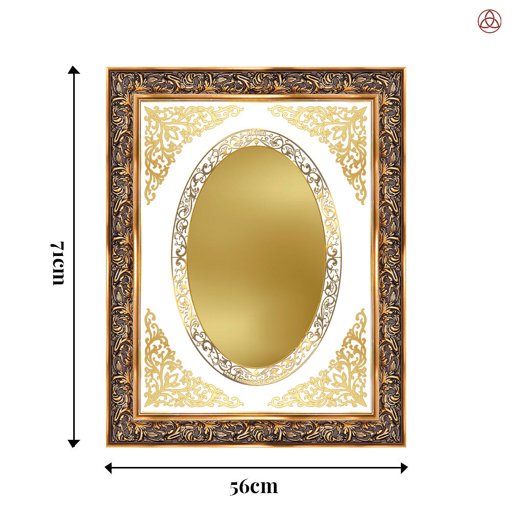 Diviniti Double Glass Frame Personalised Wall Photo Frame in 24K Gold Plated Foil