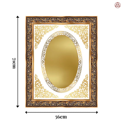 Diviniti Double Glass Frame Personalised Wall Photo Frame in 24K Gold Plated Foil
