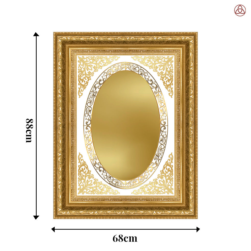 Diviniti Double Glass Frame Personalised Wall Mount Photo Frame in 24K Gold Plated Foil