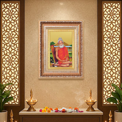 Baba Lokenath | Lokenath Brahmachari for Wall Photo Frame in 24K Gold Plated Foil