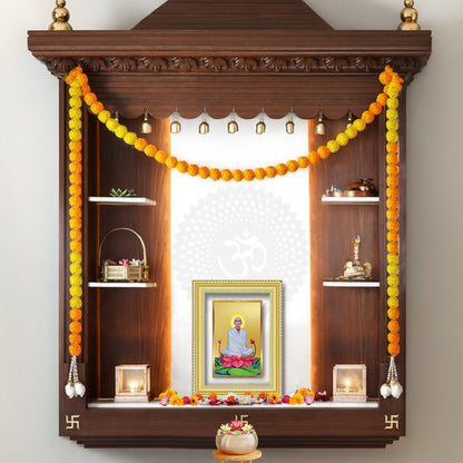 Diviniti 24K Gold Plated Ram Thakur (Classic) Divine Wall Frame for Home Mandir & Office Decor | Luxury Spiritual Gift