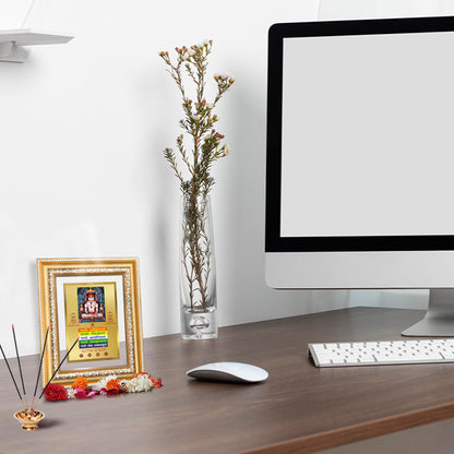 Diviniti 24K Gold Plated Adinath Divine Wall and Table Top Frame for Home Mandir & Office Decor | Premium Jain Spiritual Gift