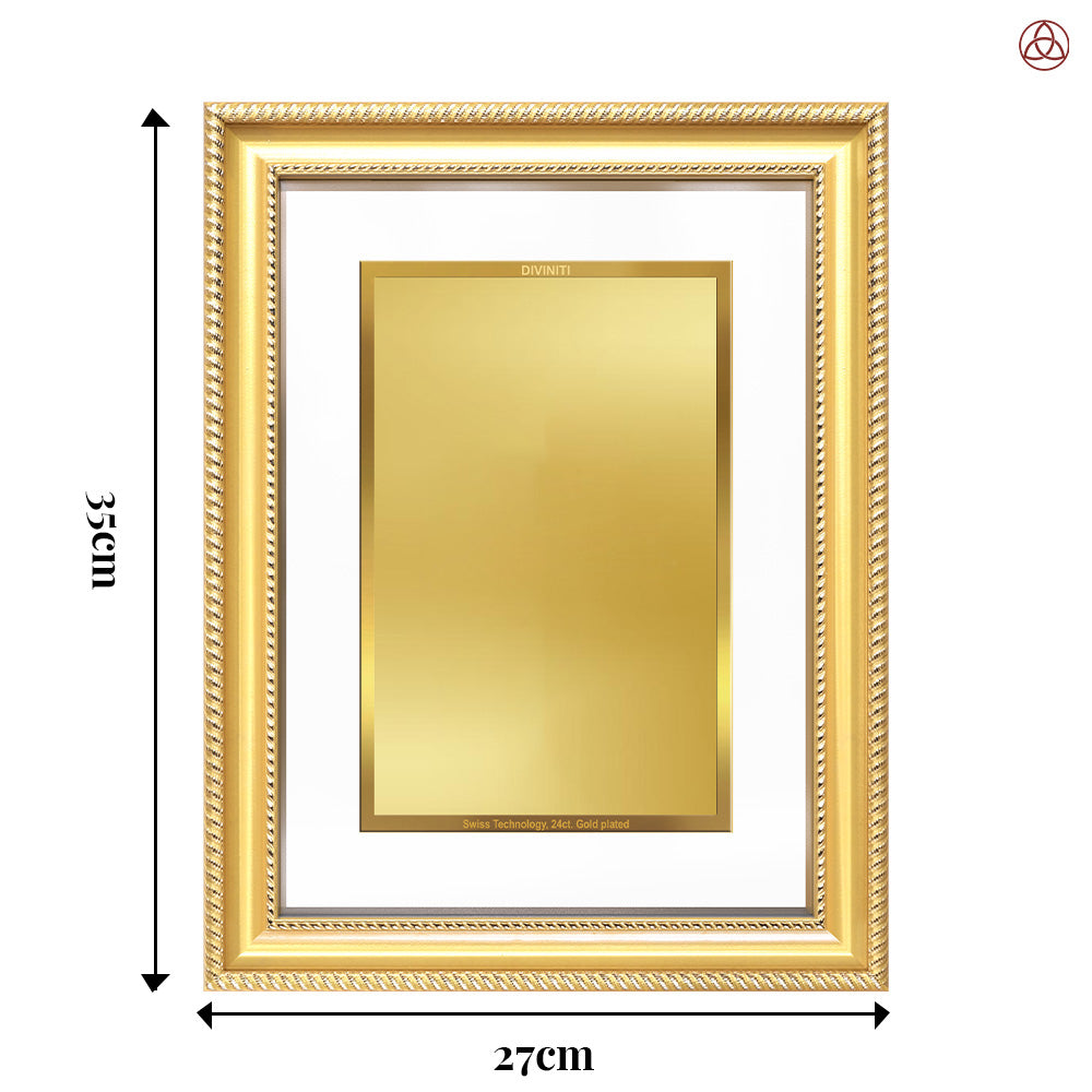Diviniti Double Glass Frame Personalised Wall Photo Frame in 24K Gold Plated Foil