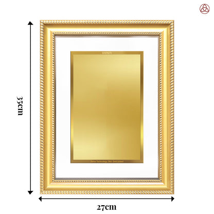 Diviniti Double Glass Frame Personalised Wall Photo Frame in 24K Gold Plated Foil