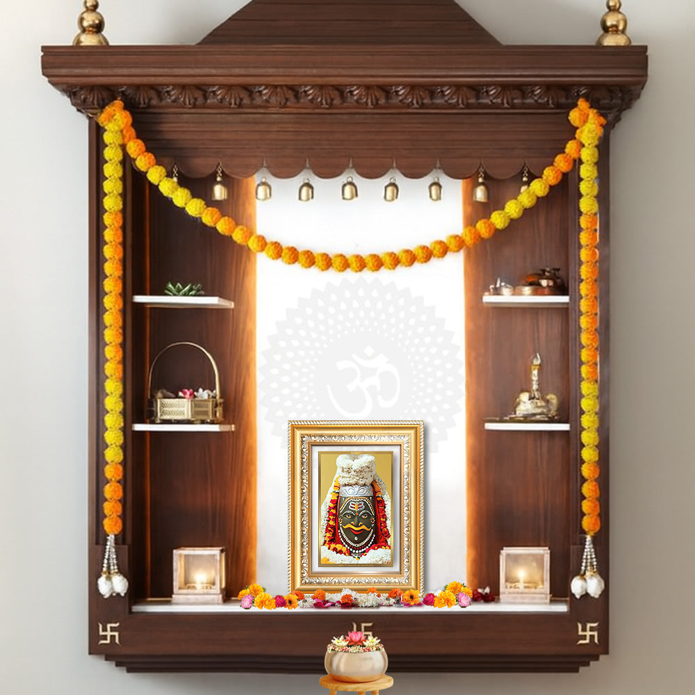 Diviniti 24K Gold Plated Mahakaleshwar (Classic) Divine Wall Frame for Home Mandir & Office Decor | Luxury Spiritual Gift