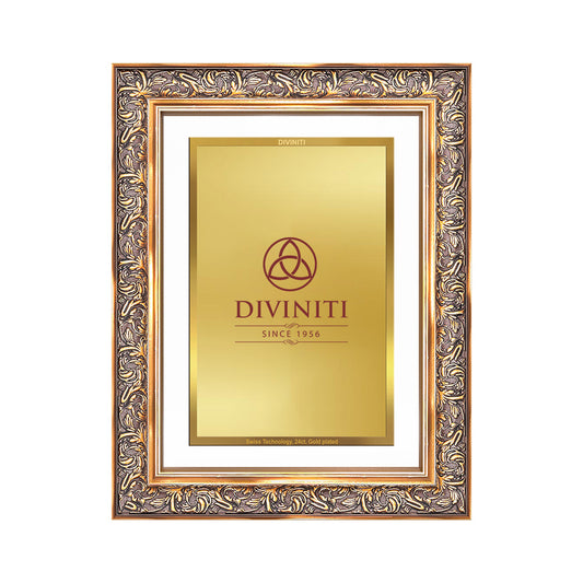 Diviniti Double Glass Frame Personalised Wall Photo Frame in 24K Gold Plated Foil | HP-052-S4.5