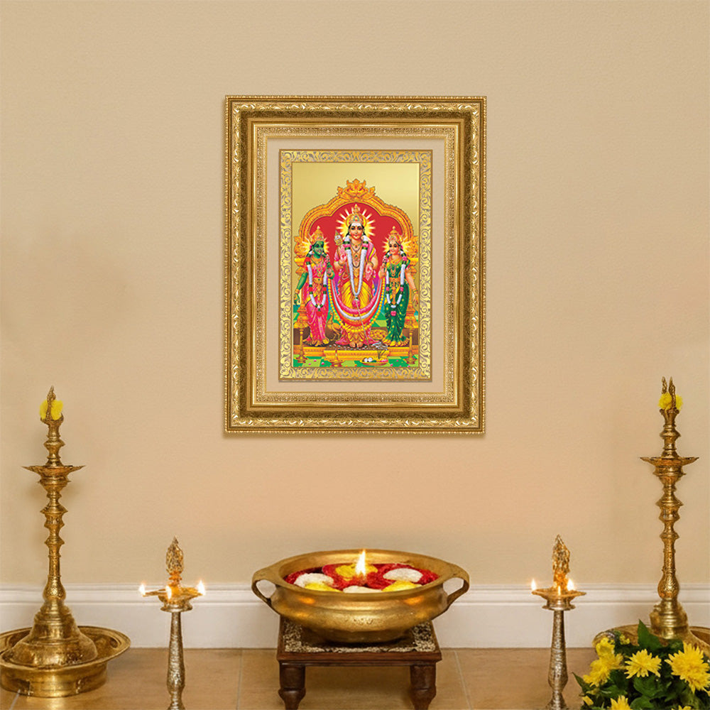 Diviniti 24K Gold Plated Murugan Velli (Classic) Divine Wall Frame for Home Mandir & Office Decor | Luxury Spiritual Gift