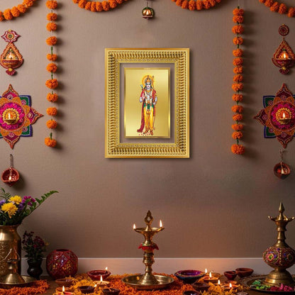 Diviniti 24K Gold Plated Ram Ji (Classic) Divine Wall Frame for Home Mandir & Office Decor | Luxury Spiritual Gift
