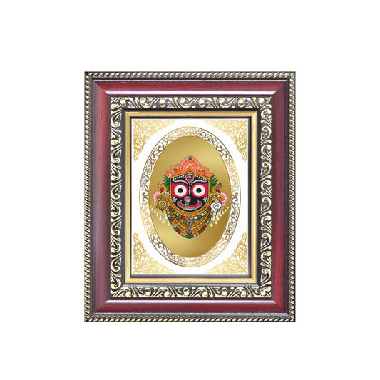 Lord Jagannath Divine Puri Sacred Blessings & Protection Royal Tabletop Frame in 24K Gold Plated Foil