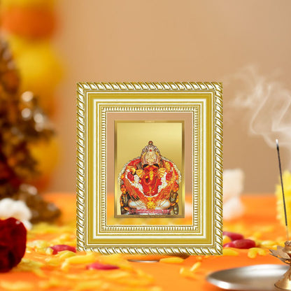 Diviniti 24K Gold Plated Siddhi Vinayak Divine Table Top Frame for Home Mandir & Office Decor | Luxury Spiritual Gift