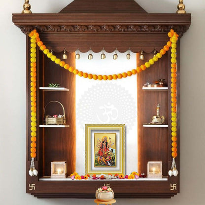 Diviniti 24K Gold Plated Durga - Mahishasura Mardini (Classic) Divine Wall Frame for Home Mandir & Office Decor | Luxury Spiritual Gift