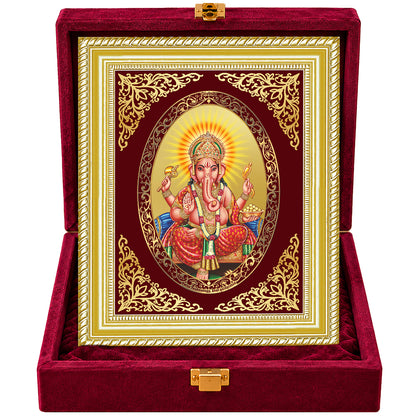 24K Gold-Plated Ganesha Frame | Premium Gift Box | 26x20 CM