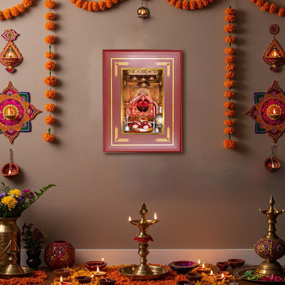 Diviniti Salasar Balaji (Hanuman Ji) Wall Photo Frame in 24K Gold Plated Foil | Strength, Protection & Divine Blessings