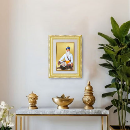 Diviniti 24K Gold Plated Baba Deep Singh Sacred Sikh Wall Frame for Home Decor & Office Ambiance | Premium Spiritual Gift