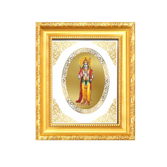 Lord Ram Ji Divine Maryada Purushottam Sacred Dharma & Strength Royal Tabletop Frame in 24K Gold Plated Foil