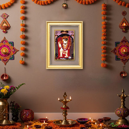Diviniti 24K Gold Plated Mehndipur Balaji (Classic) Divine Wall Frame for Home Mandir & Office Decor | Luxury Spiritual Gift