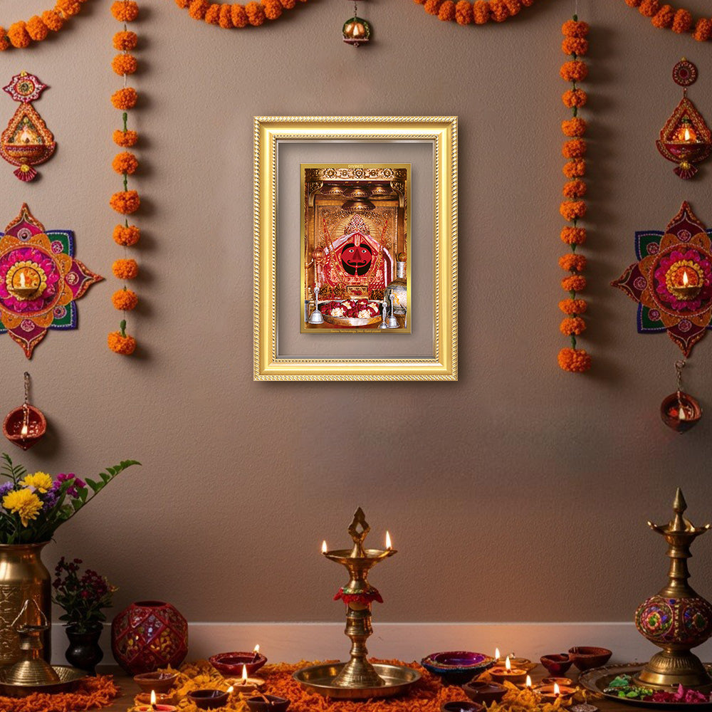 Diviniti 24K Gold Plated Salasar Balaji (Classic) Divine Wall Frame for Home Mandir & Office Decor | Luxury Spiritual Gift