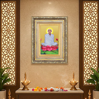 Diviniti 24K Gold Plated Ram Thakur (Classic) Divine Wall Frame for Home Mandir & Office Decor | Luxury Spiritual Gift