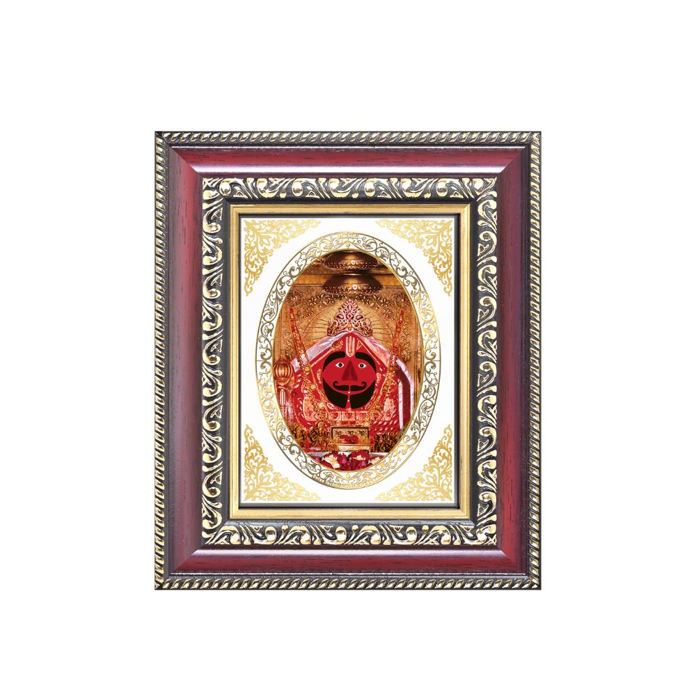Salasar Balaji Divine Hanuman Sacred Blessings & Wish Fulfillment Royal Tabletop Frame in 24K Gold Plated Foil