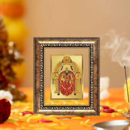 Diviniti 24K Gold Plated Padmavati Divine Table Top Frame for Home Mandir & Office Decor | Luxury Spiritual Gift