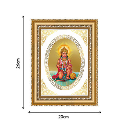Lord Hanuman | Divine Wall & Tabletop Royal Photo Frame in 24K Gold Plated Foil