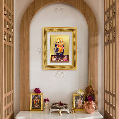 Diviniti 24K Gold Plated Vishvakarma (Classic) Divine Wall Frame for Home Mandir & Office Decor | Luxury Spiritual Gift
