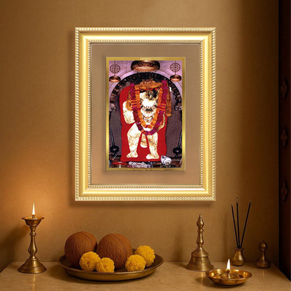Diviniti 24K Gold Plated Mehndipur Balaji (Classic) Divine Wall Frame for Home Mandir & Office Decor | Luxury Spiritual Gift