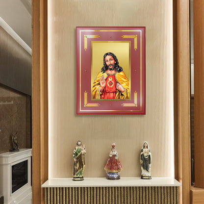 Jesus Christ | Sacred Wall Mount Photo Frame in 24K Gold Plated Foil