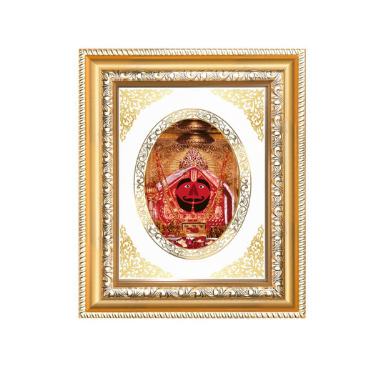 Salasar Balaji Divine Hanuman Sacred Faith & Wish Fulfillment Royal Tabletop Frame in 24K Gold Plated Foil