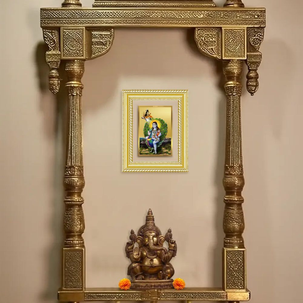 Diviniti 24K Gold Plated Baba Balak Nath Divine Wall and Table Top Frame for Home Mandir & Office Decor | Luxury Spiritual Gift