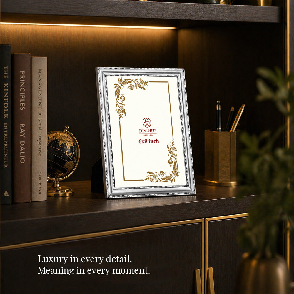 Diviniti Premium Silver Plated 6x8 Photo Frame