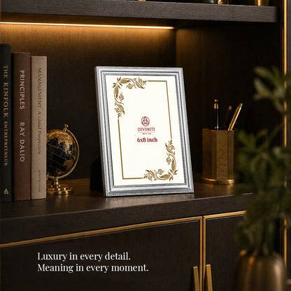Diviniti Premium Silver Plated 6x8 Photo Frame