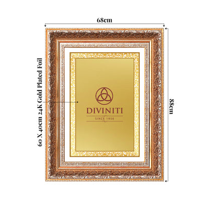 Diviniti Double Glass Frame Personalised Wall Mount Photo Frame in 24K Gold Plated Foil | HP-10-03-S5