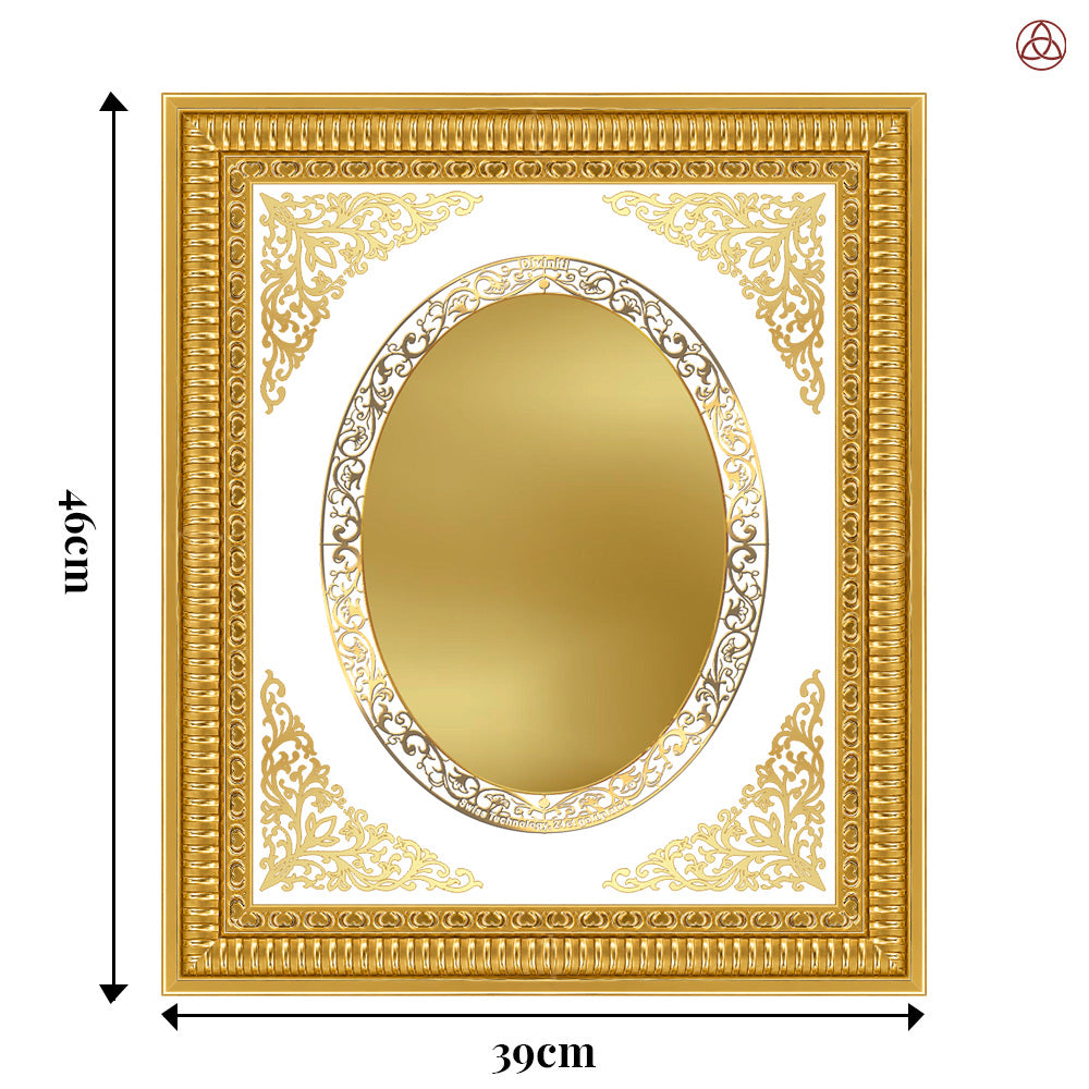 Diviniti Double Glass Frame Personalised Wall Photo Frame in 24K Gold Plated Foil | DG-022-S4