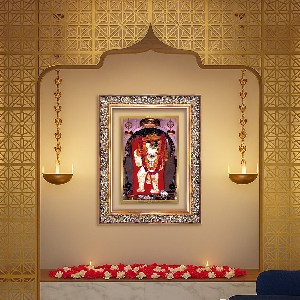 Diviniti 24K Gold Plated Mehndipur Balaji (Classic) Divine Wall Frame for Home Mandir & Office Decor | Luxury Spiritual Gift