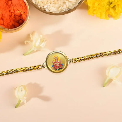 24K Gold Plated 22MM Lord Ganesha Bracelet – Divine Blessings & Spiritual Protection