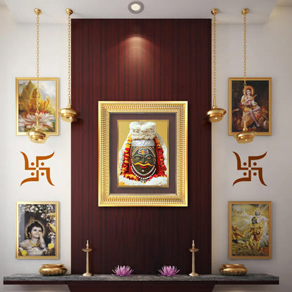 Diviniti 24K Gold Plated Mahakaleshwar (Classic) Divine Wall Frame for Home Mandir & Office Decor | Luxury Spiritual Gift