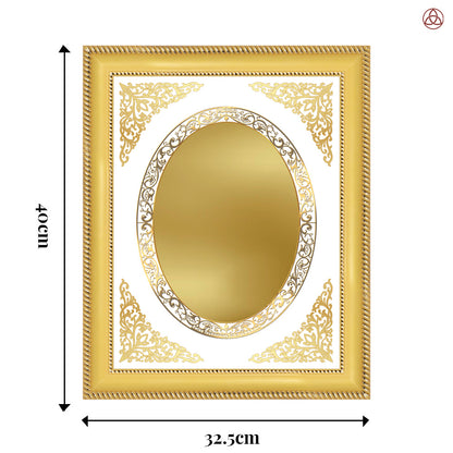 Diviniti Double Glass Frame Personalised Wall Mount Photo Frame in 24K Gold Plated Foil