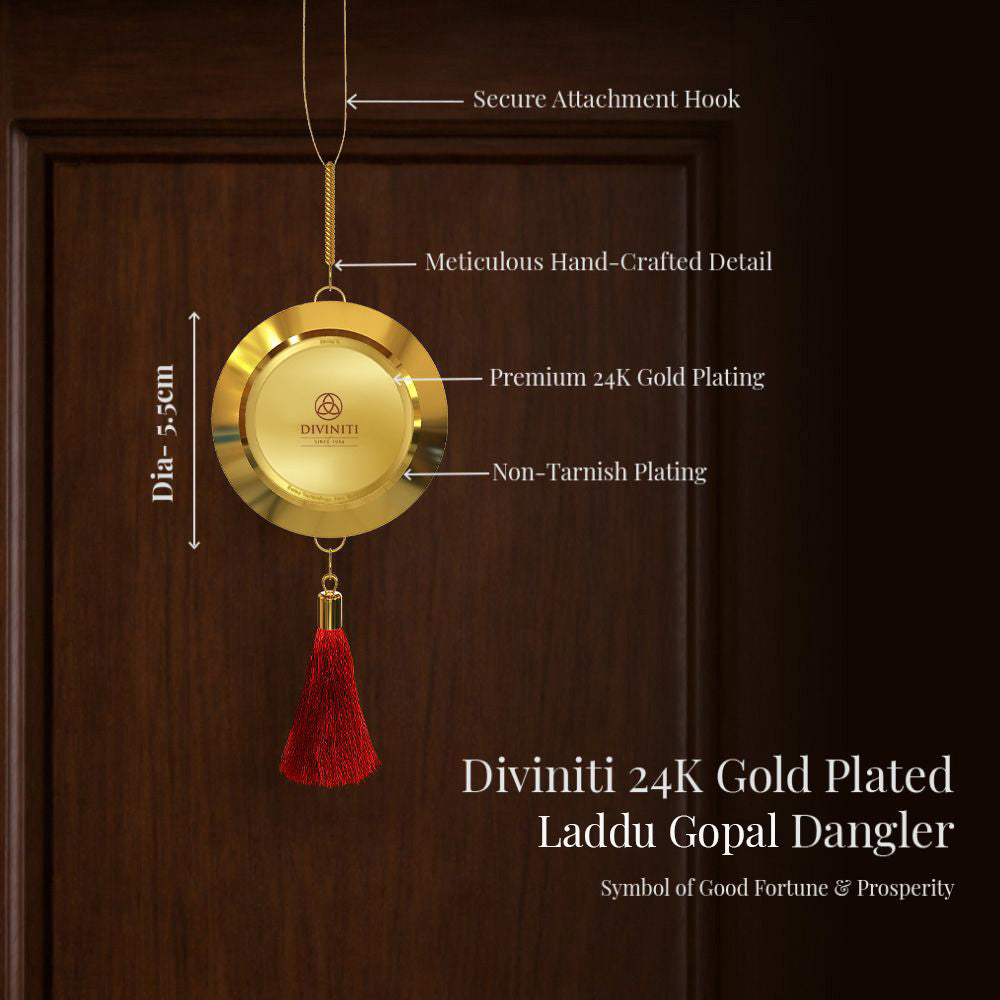 Diviniti Personalised Double Sided Car Dangler in 24K Gold Plated Foil | Double Sided Photo Print