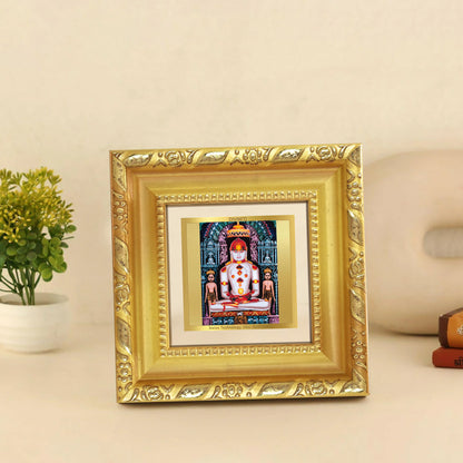 Diviniti Adinath (Rishabhdev) Tabletop Photo Frame in 24K Gold Plated Foil | Peace, Spiritual Wisdom & Divine Blessings | DG103S1A (10x10 CM)